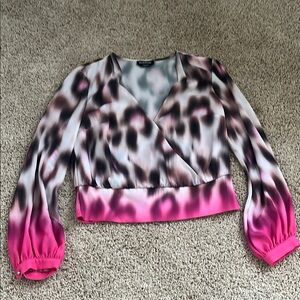Stylish Pink and Brown Women's Top